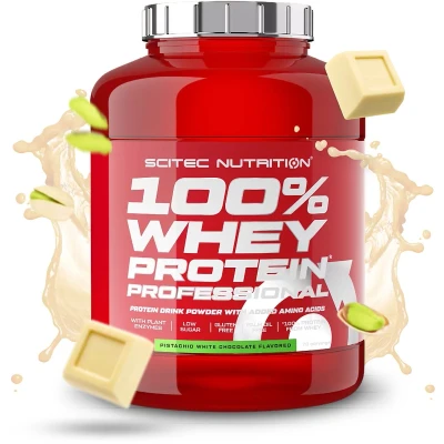 Afbeelding van Scitec Nutrition 100% Whey Protein Professional (Pistachio/White Chocolate 2350 gram) Eiwitshake Eiwitpoeder Eiwitten Proteine poeder