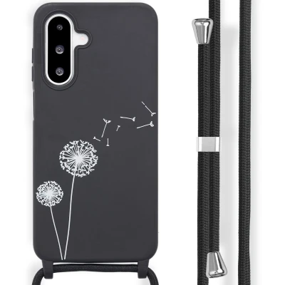 Afbeelding van imoshion hoesje Geschikt voor Samsung Galaxy A26 met koord Siliconen design Meerkleurig / Dandelion Black