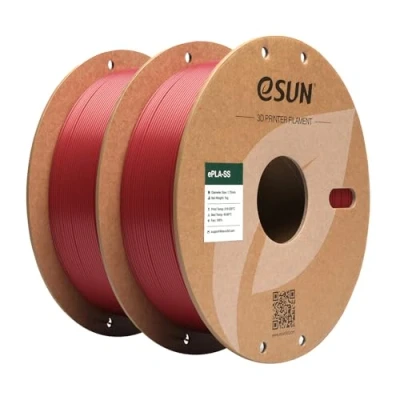 Afbeelding van eSUN EPLA filament 1,75 mm, hoge snelheid, nauwkeurigheid +/ 0,05 1 kg per spoel, 2 spoelen voor 3D printers, donkerrood x