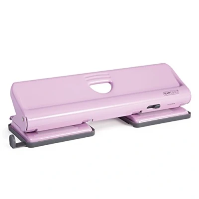 Afbeelding van Rapesco 1347 720 4 gaats metalen perforator, capaciteit van 22 vellen, roze