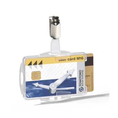 Image de Durable porte badge doppelbox, avec clip, trans…
