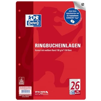 Afbeelding van Oxford, Map accessoires, Ringband inzetstukken, A4