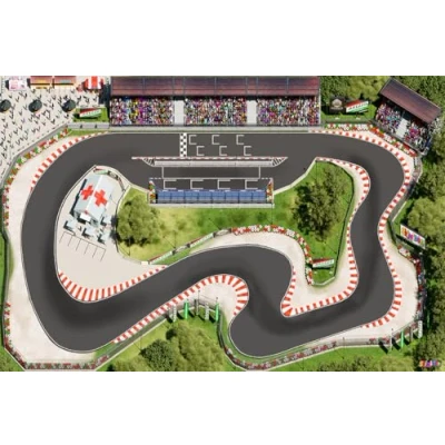 Afbeelding van SkippiDoo Autotapijt voor kinderen Met brede wegen en grote parkeerplaatsen antislip Zonder herhaling Geurloos cadeau (200 x 200 cm)