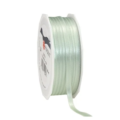 Image de PRÄSENT C.E. Pattberg Satin Vert Menthe, Rouleau de 50 m Ruban Satinée pour Emballage Cadeau, Largeur 6 mm, Accessoire Décoration et Bricolage, Décoratif Présents, en Toute Occasion