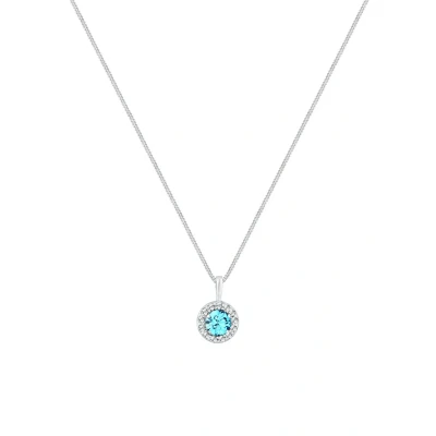 Afbeelding van Elli Lucky Charm Ketting, Dames, Maat: 45, Hellblau