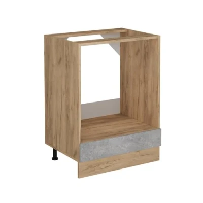 Afbeelding van Vicco Ovenombouwkast R Line, Beton/Krachtige eik goud, 60 cm zonder werkblad