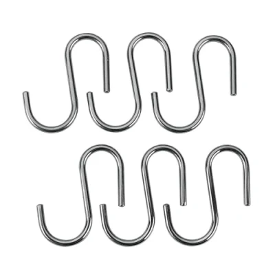 Afbeelding van Metaltex, 6 x Lonardo haken van verchroomd metaal
