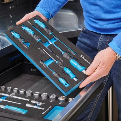 Afbeelding van 6 delige kruiskopschroevendraaier set in &quot;Plus&quot; softmodule