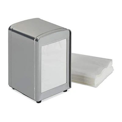 Afbeelding van Relaxdays servettenhouder retro American Diner servet houder servetten dispenser zilver