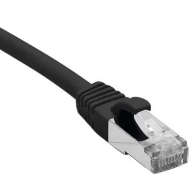 Afbeelding van Exertis Connect patchkabel CAT. 6, F/UTP, PoE, halogeenvrij, zwart, 0,3 m Afgeschermde met snap in lug (F/UTP, CAT6, 0.30 m), Netwerkkabel
