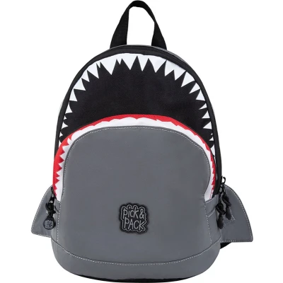 Afbeelding van Pick &amp; Pack Shark Shape Backpack S visible grey