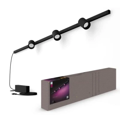 Afbeelding van Philips Hue Basisset Perifo Muur 3 Spots 15.9 W Zwart (40784800)