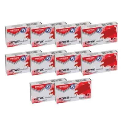 Afbeelding van OFFICE PRODUCTS 18072419 19 universele nietjes koper 24/6 voor de meeste nietmachines / 10.000 stuks (10 x 1000 stuks)