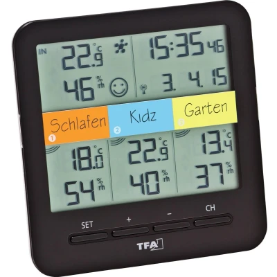 Afbeelding van TFA Dostmann Weatherhub SmartHome System Klima@Home Draadloze thermo en hygrometer Zwart