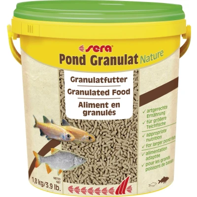 Afbeelding van Sera Pond Granulat Nature Natuurlijk voeder voor vijvervissen 1,8 kg 10 liter