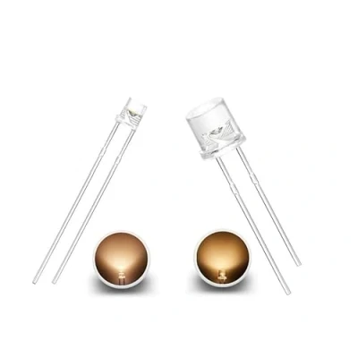 Afbeelding van elpohl 10 100 stuks 3 mm of 5 platte led diodes (transparante lens) lichtlampen elektronische componenten controlelampje zenddiodes (50, mm)