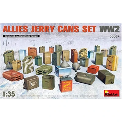 Afbeelding van 1:35 MiniArt 35587 Allies jerry cans set WWII Plastic Modelbouwpakket