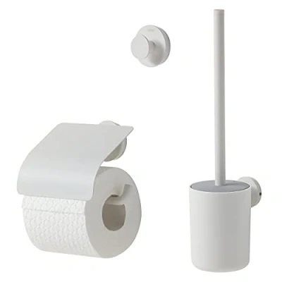 Afbeelding van Tiger Urban Toiletaccessoireset Toiletborstel met houder Toiletrolhouder klep Haak Wit