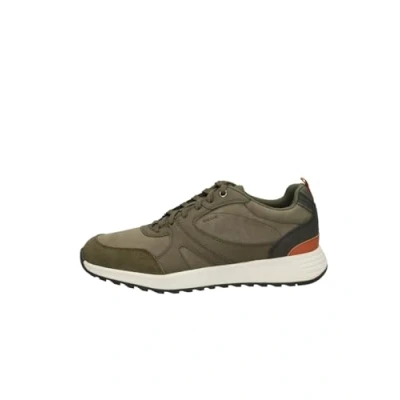 Afbeelding van Geox Sneakers laag, Heren, Maat: 43, Military c Leer/ synthetisch