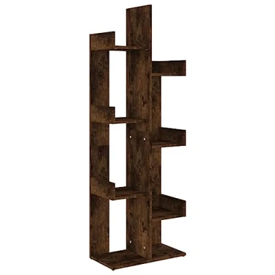 Image de vidaXL Bibliothèque 48x25,5x140 cm Chêne fumé Bois d&#039;ingénierie816005