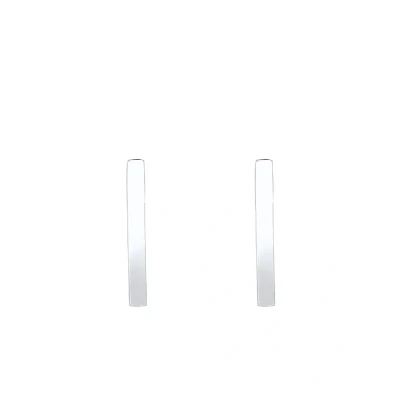 Afbeelding van Elli GEO Viereck Oorbellen silvercoloured, Dames, Maat: One Size, Silver coloured