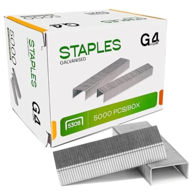Afbeelding van G4GADGET 5000 stuks nietjes 53/8 mm robuust voor zware nietmachines en nietmachines, kantoor meubelbenodigdheden