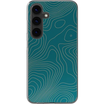 Afbeelding van imoshion hoesje Geschikt voor Samsung Galaxy S24 Siliconen Design Meerkleurig / Topo Turquoise