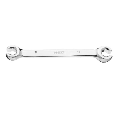 Afbeelding van NEO TOOLS 09 143 Remleiding sleutel 9x11 mat verchroomd Chroom vanadium staal