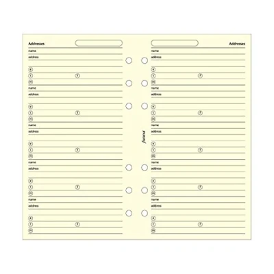 Afbeelding van Filofax Aressen, katoen, crèmekleurig, persoonlijk formaat, 20 vellen (B130253)