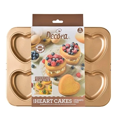 Afbeelding van Decora 0070110, Cakevorm, Hart, Roségoud, Metaal, 345 mm, 260 mm