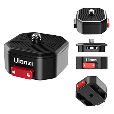 Afbeelding van Snelontgrendelingsplaat voor camera, ULANZI Claw Quick Release Plate met 1/4 inch schroefdraad, aluminium snelsluitklem, statiefplaten, kardaal, stabilisator