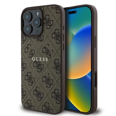 Afbeelding van Guess GUHMP16XG4GFRW iPhone 16 Pro Max 6,9&quot; bruin/bruine hardcase 4G Ring Classic Logo MagSafe