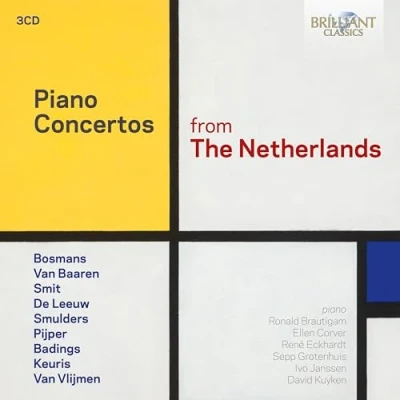 Afbeelding van Ronald Brautigam, David Kuyken, Ivo Janssen, Ellen Corver, Sepp Grotenhuis &amp; René Eckhardt Piano Concertos From The Netherlands (CD)