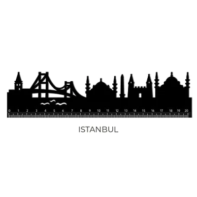 Afbeelding van Legami Follow The Skyline Lineal, 20 cm, zwart