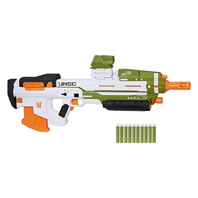 Afbeelding van Nerf Gemotoriseerde blaster 0 Halo MA40 met afneembare clip, 10 officiële Elite darts en railhouder