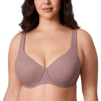 Afbeelding van AISILIN Minimizer BH voor dames, zonder gevoerd, oversized, mochaccino