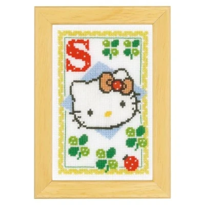 Afbeelding van Miniatuur kit Hello Kitty Alfabet S Vervaco PN 0149581