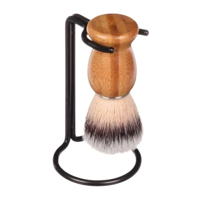 Afbeelding van Biowust Scheerset Scheerkwast &amp; Metalen Houder 100% Vegan
