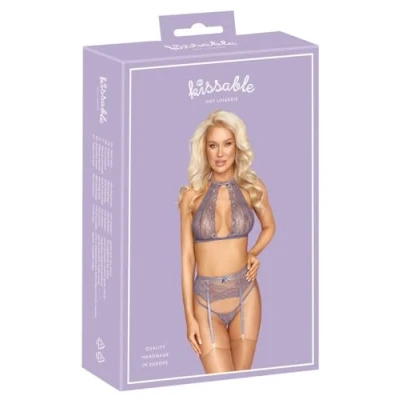 Afbeelding van You2toys Strapsset Erotisch damesondergoed van leer en latex, maat L/XL