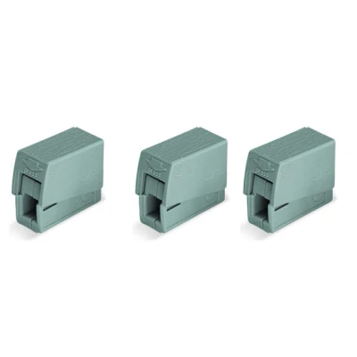 Afbeelding van Wago Kroonklem 224 101 2,5mm² Enkele Geleider Klem Grijs, 3 Stuks