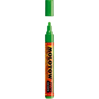 Afbeelding van Molotow ONE4ALL 4mm Acryl Marker Groen Geschikt voor vele oppervlaktes zoals canvas, hout, steen, keramiek, plastic, glas, papier, leer...