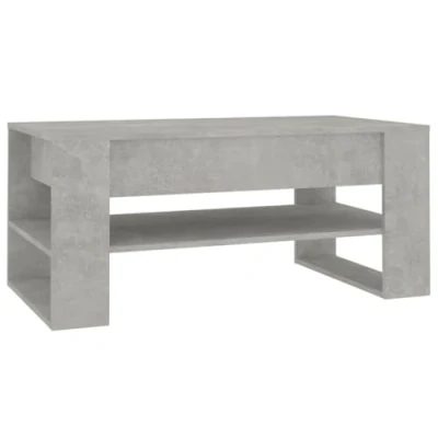 Afbeelding van vidaXL Salontafel Betongrijs 102x55x45 cm Bewerkt hout