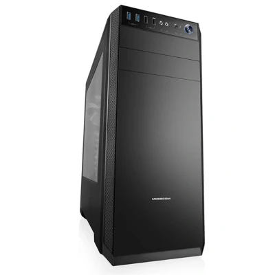Image de MODECOM OBERON Pro Glass Tour ATX panneau latéral fenêtré pas d&#039;alimentation noir USB/Audio