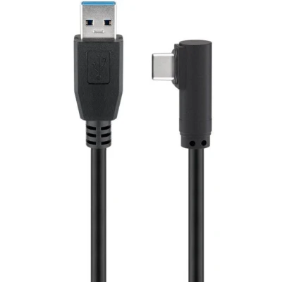 Image de goobay Câble USB type A (M) pour C incliné 3.0 2 m rond noir
