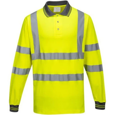 Image de Polo haute visibilité en coton à manches longues S271 Portwest