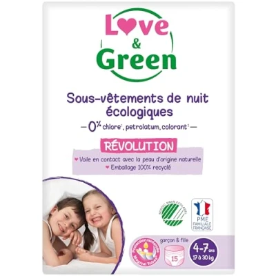 Afbeelding van Love &amp; Green MILIEUVRIENDELIJKE KINDEREN NACHT ONDERGOED 4 7 jaar x15