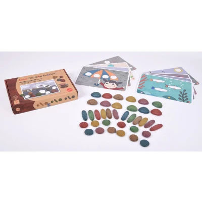 Afbeelding van EDX Regenboog kiezels (Rainbow Pebbles) Biologisch afbreekbaar (36 stuks)
