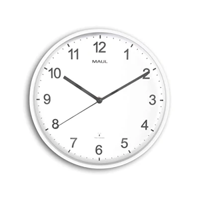 Afbeelding van Wandklok MAUL Sprint RC diameter30x5cm kunststof wit/wit