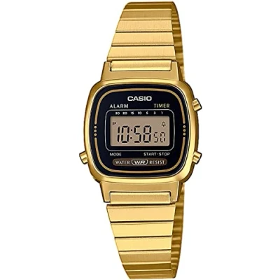 Afbeelding van Casio Digitaal dameshorloge LA670WGA 1DF, Lcd/Goud, OneSize, 1, 1