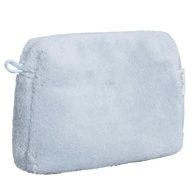 Afbeelding van Baby&#039;s Only Baby Toilettasje Cozy Verschoningstasje gemaakt van teddystof Luieretui Misty Blue 25x10x20 cm Met ritssluiting
